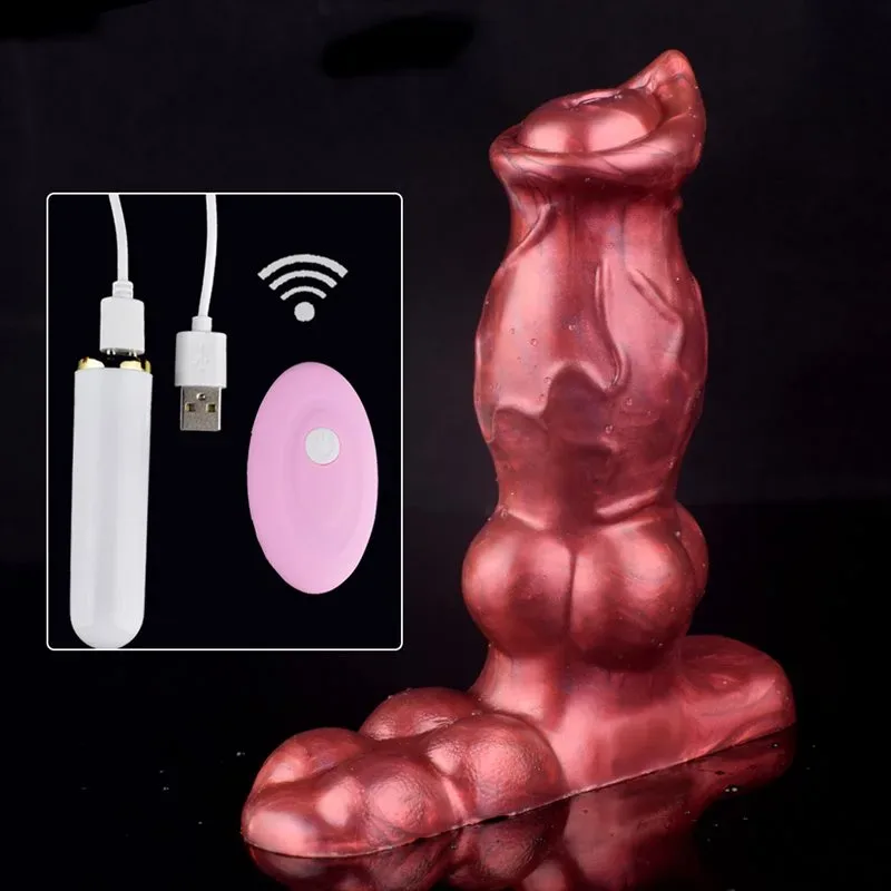 5.5 IN Soft Silicone Vibrating Dildo with Knot 2 5.5 IN Soft Silicone Vibrating Dildo with Knot 2