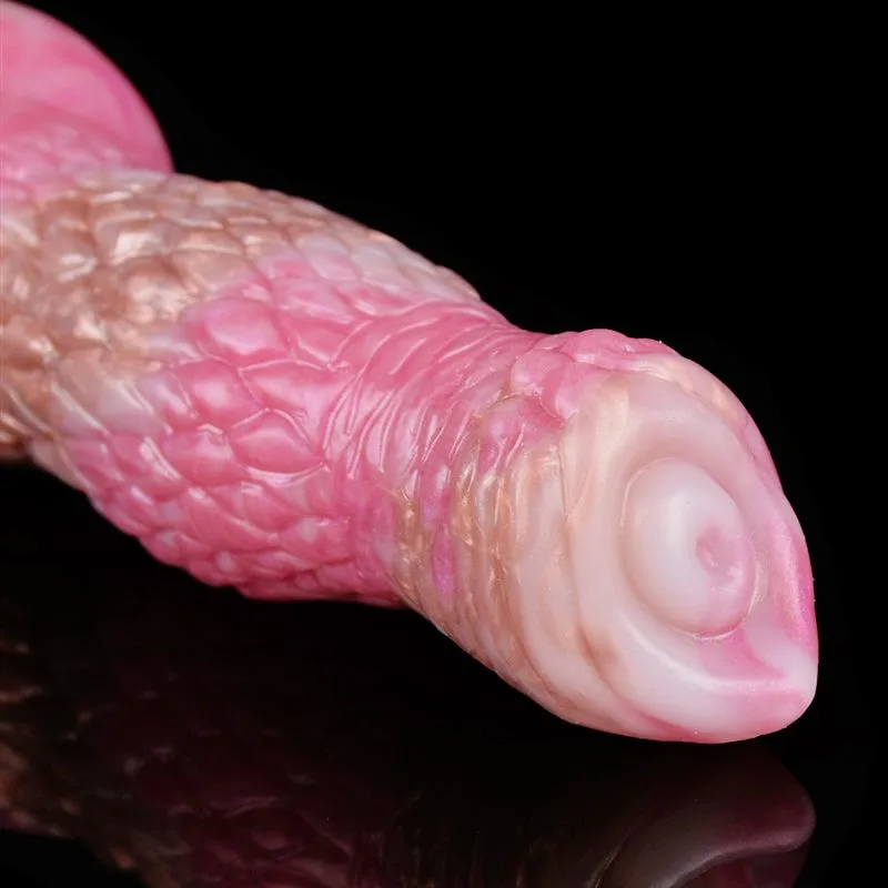 8.5 IN Pink Big Knotted Dildo Fantasy Silicone Animal Penis 8 8.5 IN Pink Big Knotted Dildo Fantasy Silicone Animal Penis 8