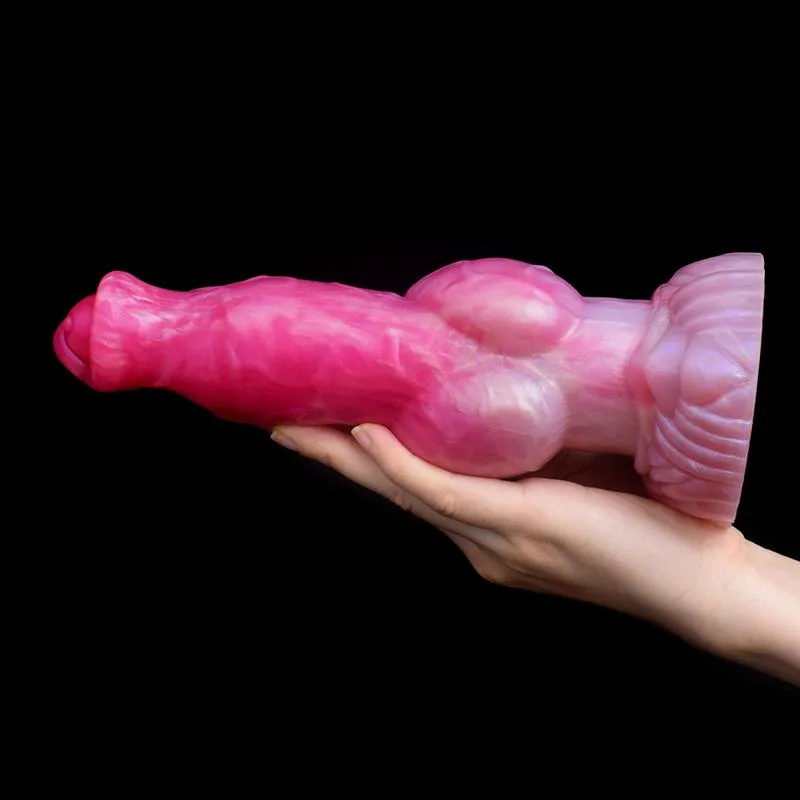 8.5 IN Pink Big Knotted Dildo Silicone Dog Wolf Penis 5 8.5 IN Pink Big Knotted Dildo Silicone Dog Wolf Penis 5