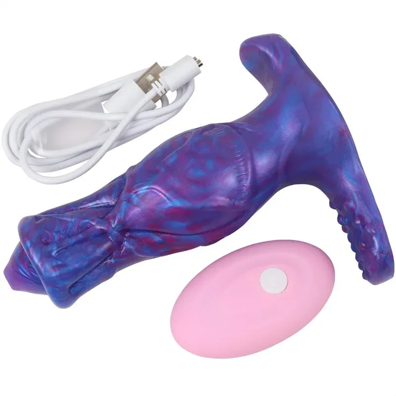5 IN Rechargeable Vibrating Knotted Alien Dildo Sex Toy 2 5 IN Rechargeable Vibrating Knotted Alien Dildo Sex Toy 2