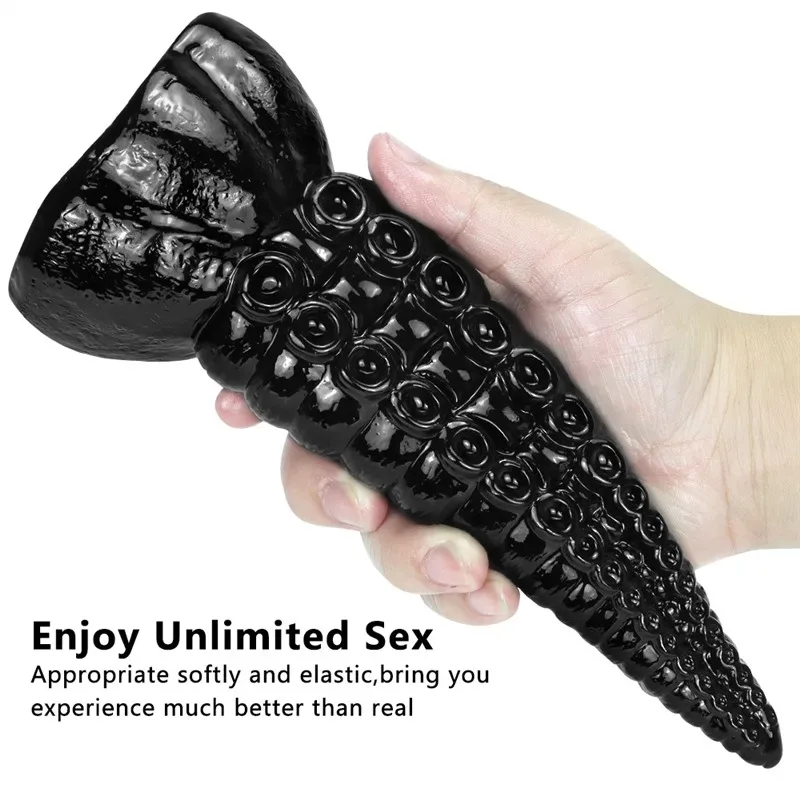 8 IN Black Tentacle Dildo PVC Octopus Adult Toy 4 8 IN Black Tentacle Dildo PVC Octopus Adult Toy 4