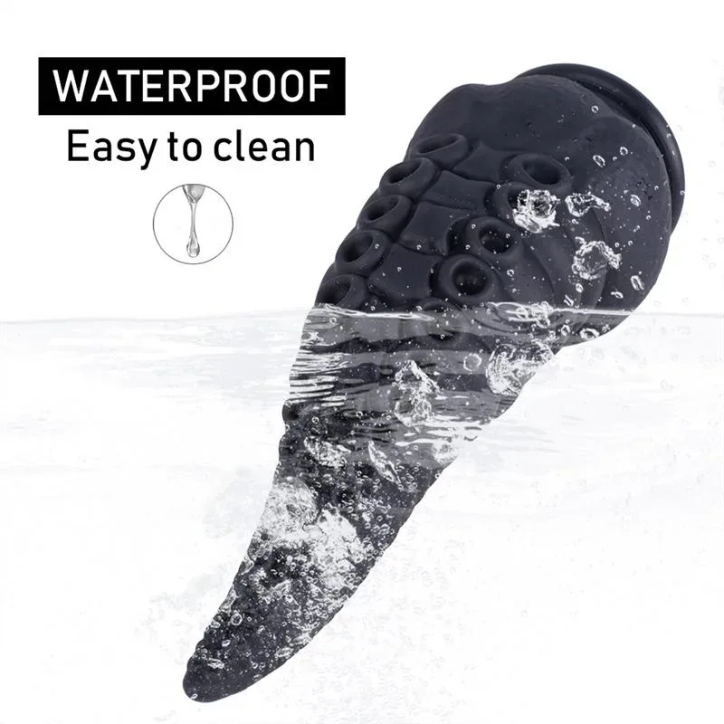 8.5 IN Black Tentacle Dildo Liquid Silicone Octopus Anal Plug 6 8.5 IN Black Tentacle Dildo Liquid Silicone Octopus Anal Plug 6