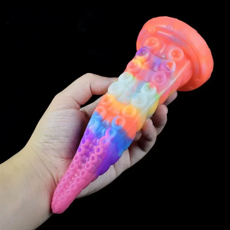 7 IN Glow-In-The-Dark Little Octopus Tentacle Dildo for Beginner 5 7 IN Glow-In-The-Dark Little Octopus Tentacle Dildo for Beginner 5