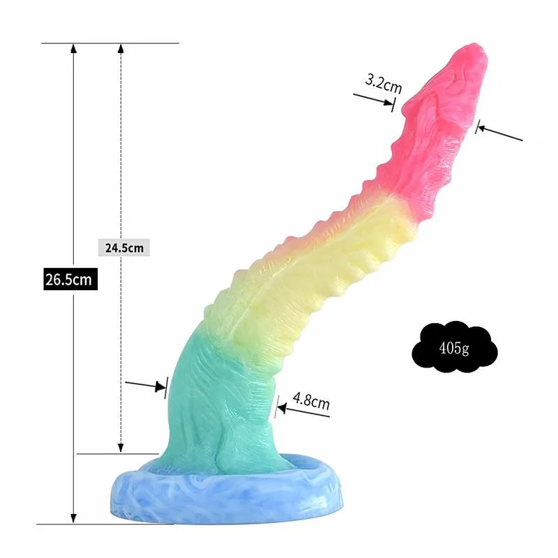 10.5 IN Long Flexible Snake Anal Dildo Silicone Animal Sex Toy 1 10.5 IN Long Flexible Snake Anal Dildo Silicone Animal Sex Toy 1