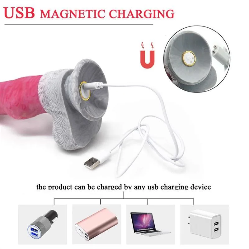 8 IN Rechargeable Premium Silicone Knotted Vibrating Dildo 3 8 IN Rechargeable Premium Silicone Knotted Vibrating Dildo 3