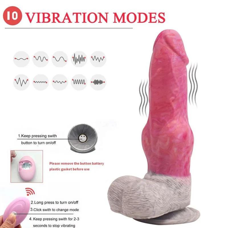 8 IN Rechargeable Premium Silicone Knotted Vibrating Dildo 2 8 IN Rechargeable Premium Silicone Knotted Vibrating Dildo 2
