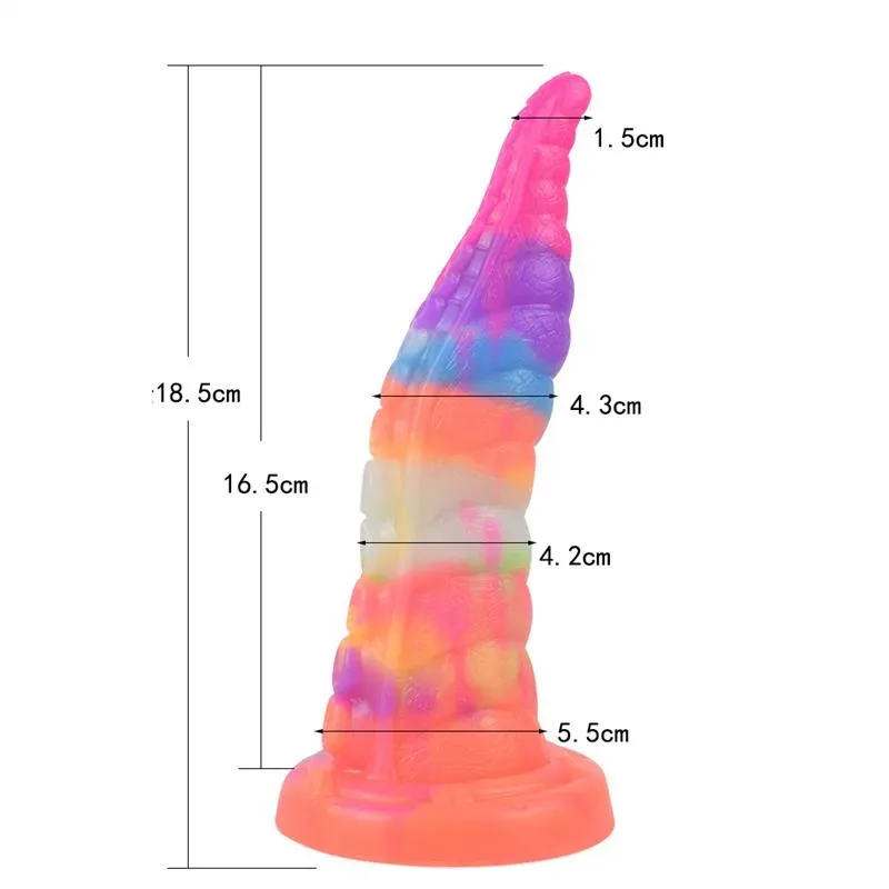7 IN Glow-In-The-Dark Little Octopus Tentacle Dildo for Beginner 1 7 IN Glow-In-The-Dark Little Octopus Tentacle Dildo for Beginner 1