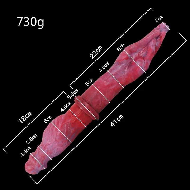 16 IN Large Silicone Double Sided Hand Dildo 1 16 IN Large Silicone Double Sided Hand Dildo 1