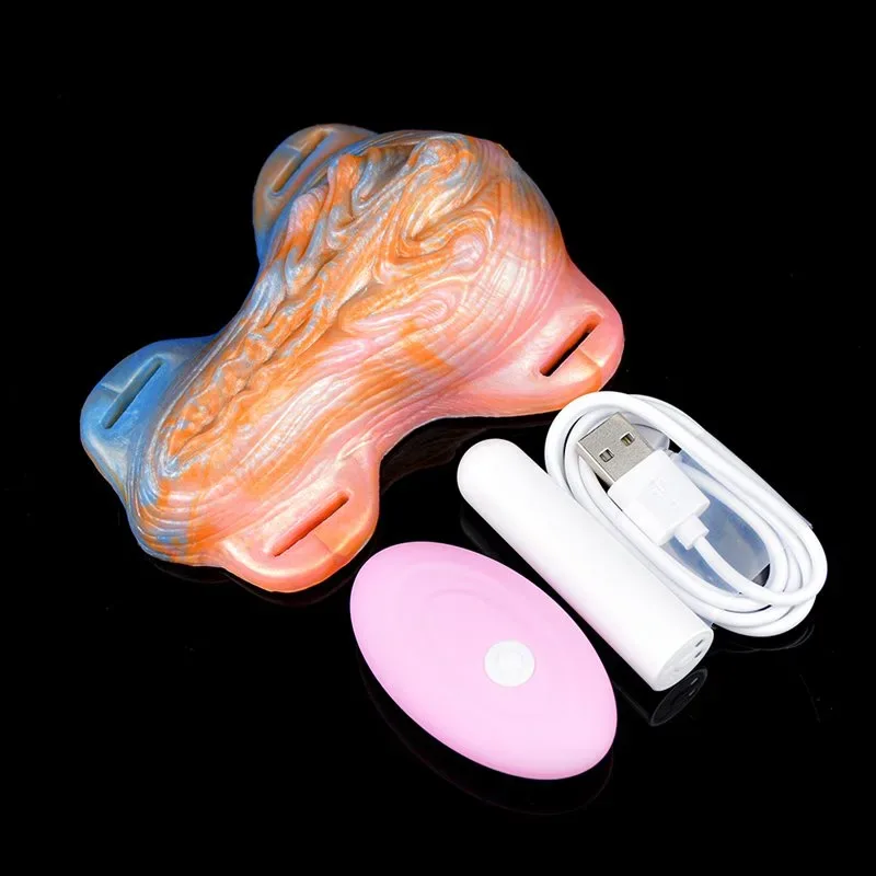 Fantasy Strap On Silicone Pussy Sex Grinder Vibrator 5 Fantasy Strap On Silicone Pussy Sex Grinder Vibrator 5