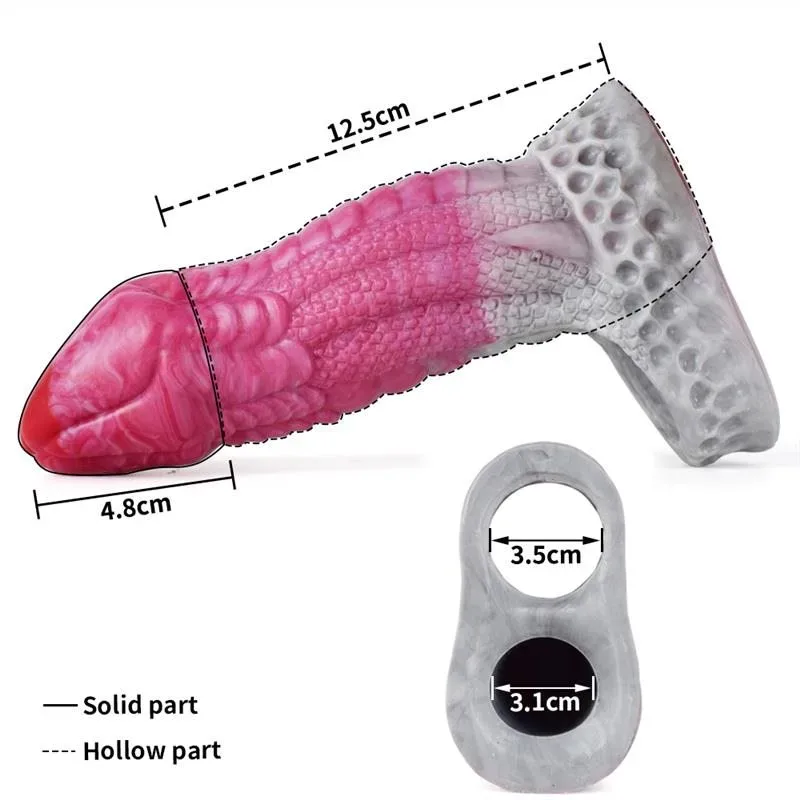 6.8 IN Fantasy Dragon & Alien Penis Sleeve Silicone Cock Sheath 2 6.8 IN Fantasy Dragon & Alien Penis Sleeve Silicone Cock Sheath 2