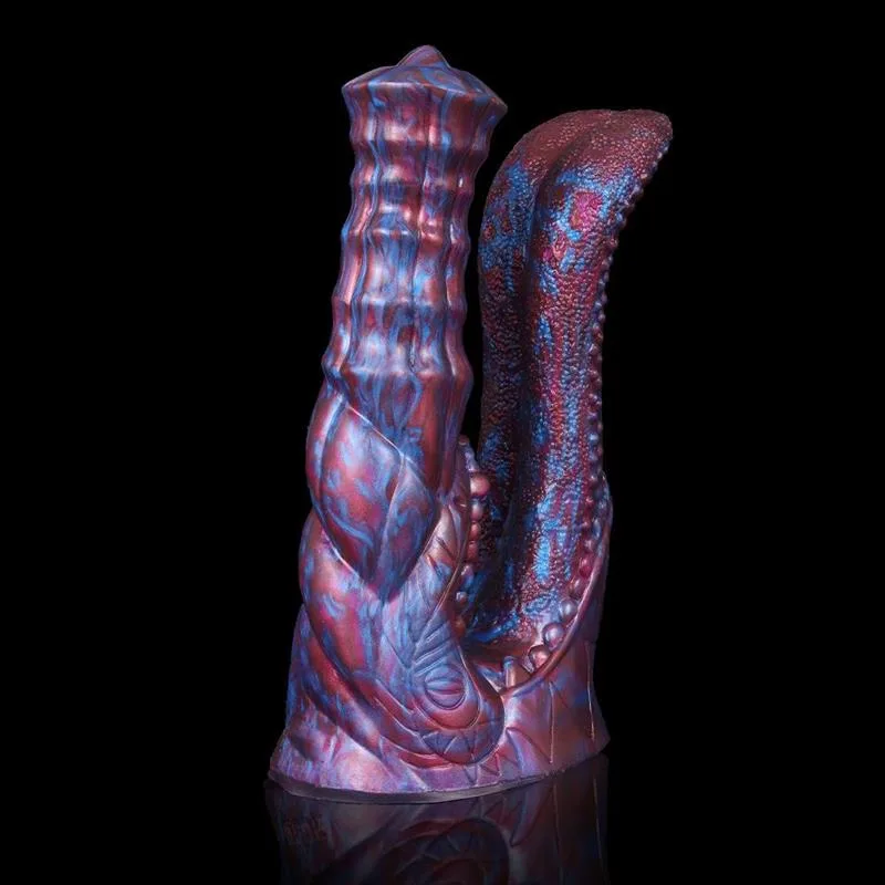 7.5 IN Fantasy Silicone Alligator Mouth Double Dildo 2 7.5 IN Fantasy Silicone Alligator Mouth Double Dildo 2