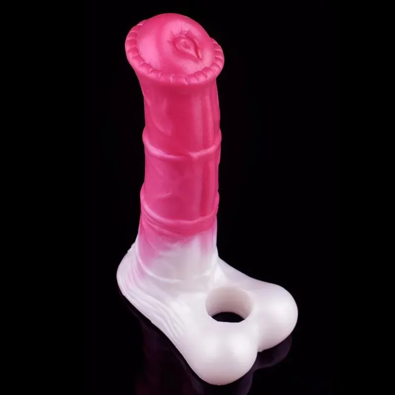 7 IN Pink Horse Cock Sleeve Silicone Penis Extender 2 7 IN Pink Horse Cock Sleeve Silicone Penis Extender 2