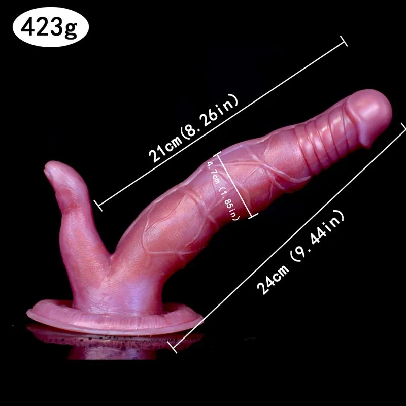 9 IN Suction Cup Double Finger Dildo Sex Toy 1 9 IN Suction Cup Double Finger Dildo Sex Toy 1