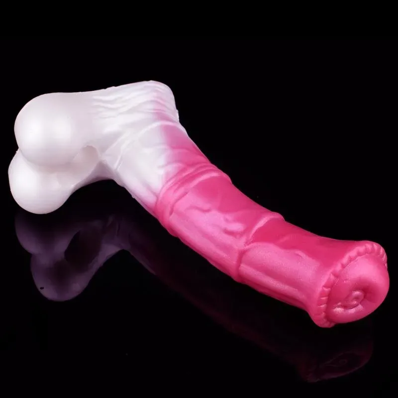 7 IN Pink Horse Cock Sleeve Silicone Penis Extender 3 7 IN Pink Horse Cock Sleeve Silicone Penis Extender 3