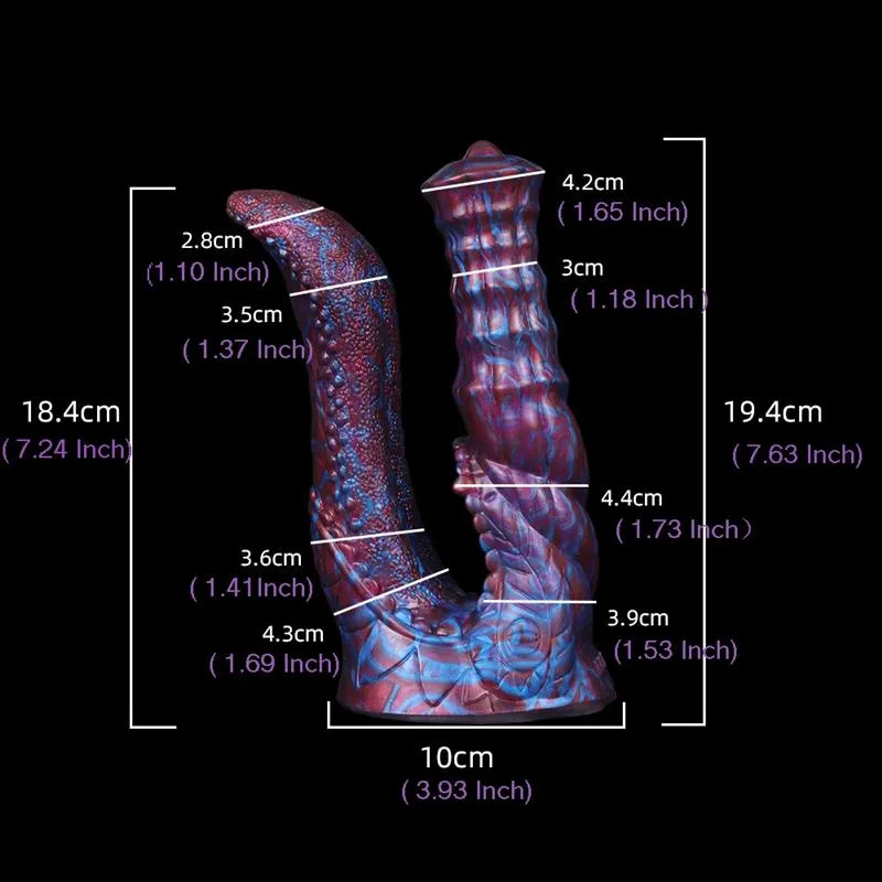 7.5 IN Fantasy Silicone Alligator Mouth Double Dildo 1 7.5 IN Fantasy Silicone Alligator Mouth Double Dildo 1