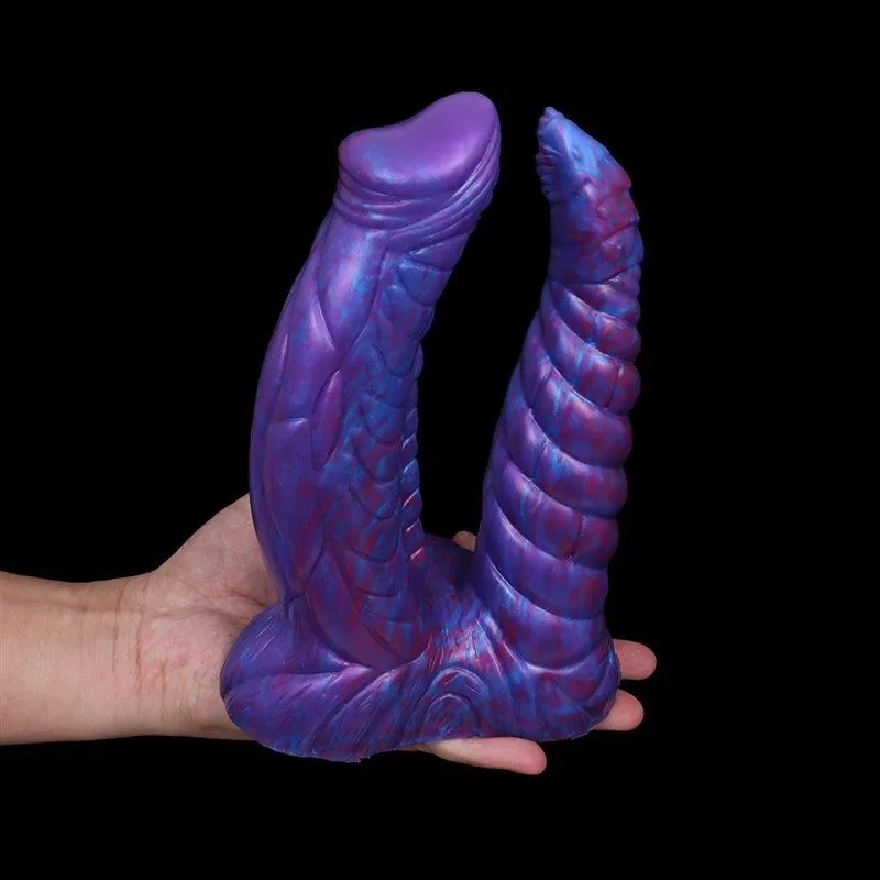 7 IN Purple Suction Cup Double Headed Monster Dildo 8 7 IN Purple Suction Cup Double Headed Monster Dildo 8