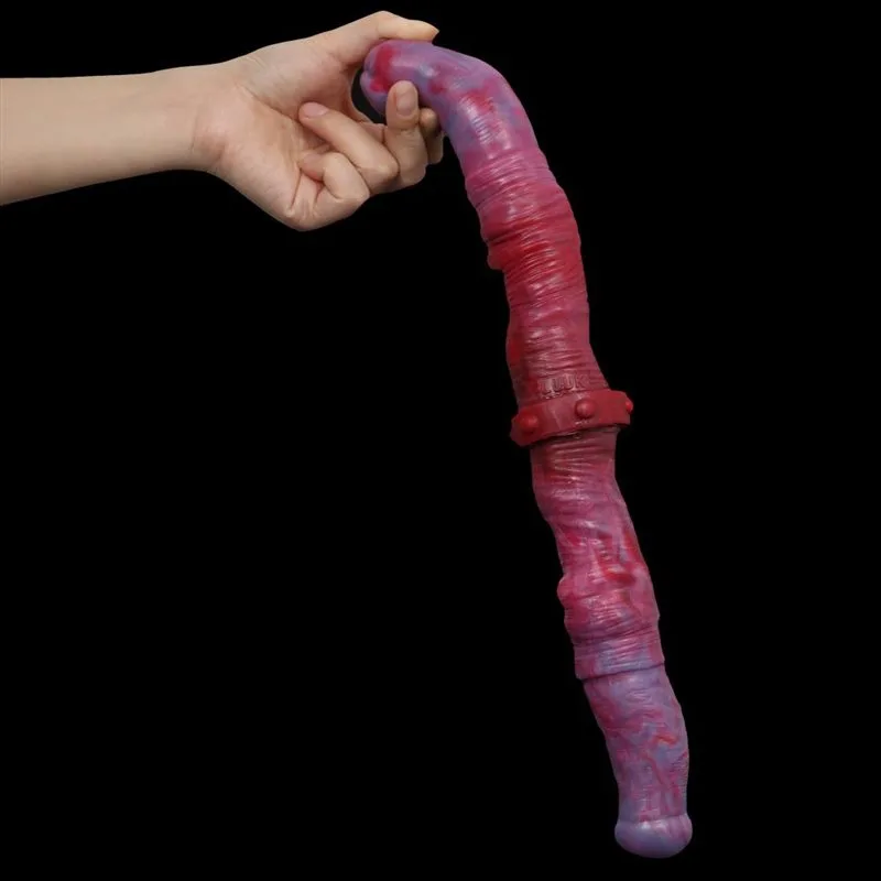 15 IN Double Ended Exotic Dildo Pink/Black 3 15 IN Double Ended Exotic Dildo Pink/Black 3