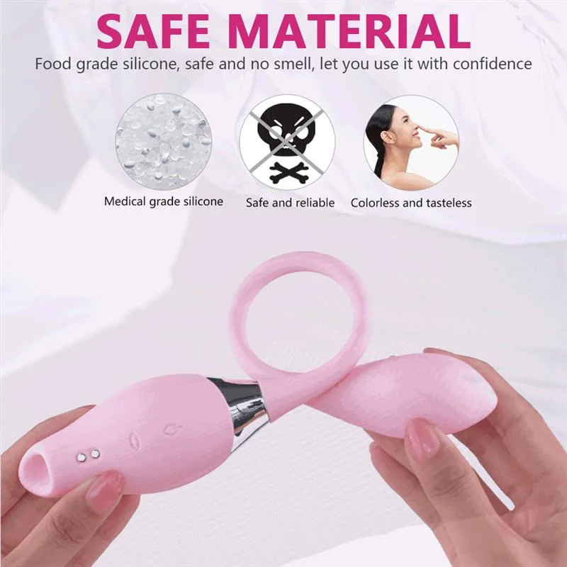 Dual Ended Clitoral Sucking Vibrator With Heated Vibrating Egg 7 Dual Ended Clitoral Sucking Vibrator With Heated Vibrating Egg 7