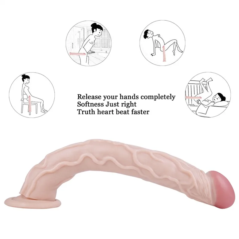 13 IN Long Realistic Textured PVC Dildo 3 13 IN Long Realistic Textured PVC Dildo 3