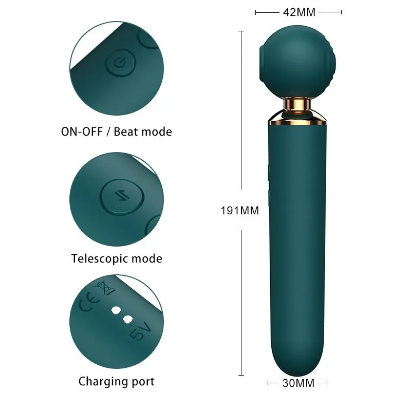 3 IN 1 Thrusting Sucking and Flapping Wand Massager 5 3 IN 1 Thrusting Sucking and Flapping Wand Massager 5