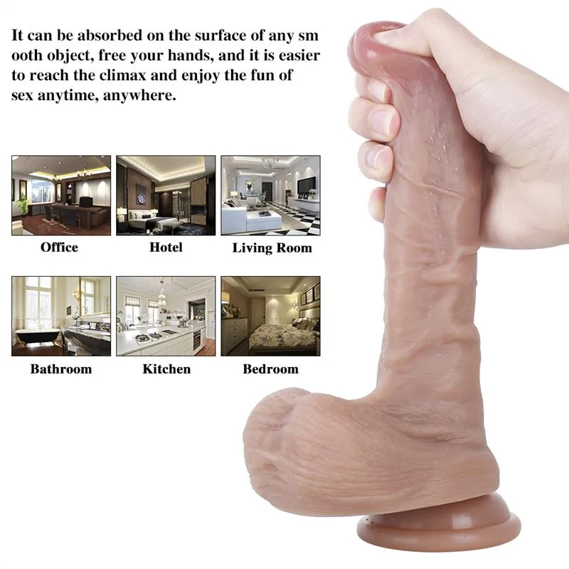 7.5 IN Life Size Lifelike Soft Silicone Dildo 4 7.5 IN Life Size Lifelike Soft Silicone Dildo 4