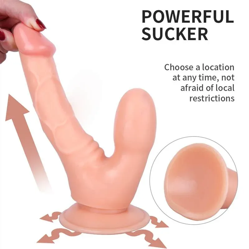 7.5 IN Suction Cup Anal and Vaginal Double Dildo 3 7.5 IN Suction Cup Anal and Vaginal Double Dildo 3