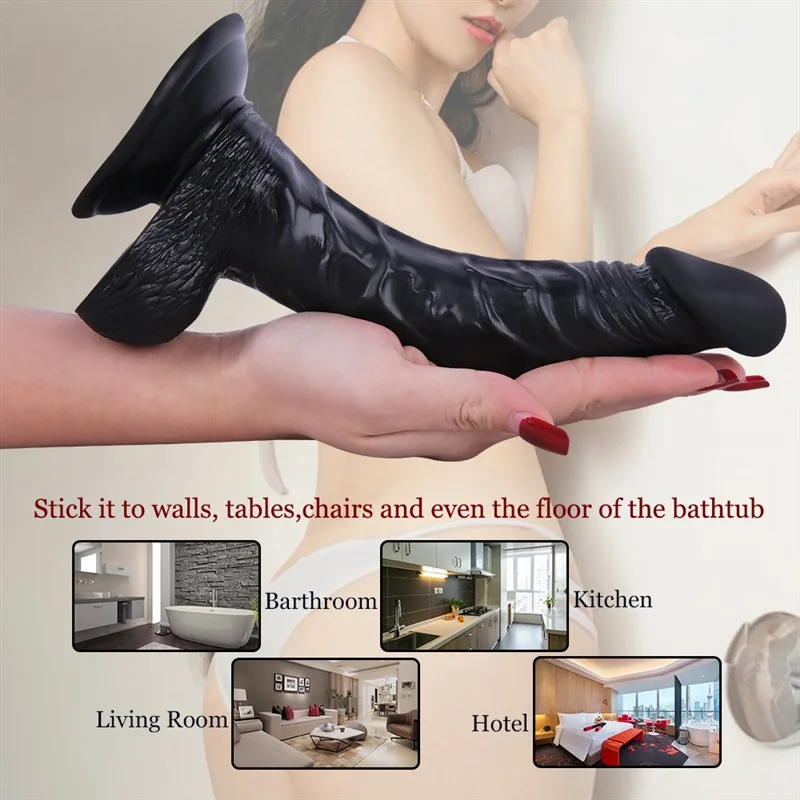 9 IN Black Realistic PVC Vagina Dildo 6 9 IN Black Realistic PVC Vagina Dildo 6