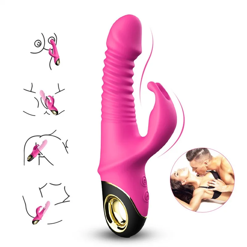 Pink 9 Frequencies Thrusting Rotating Rabbit Vibrator 2 Pink 9 Frequencies Thrusting Rotating Rabbit Vibrator 2