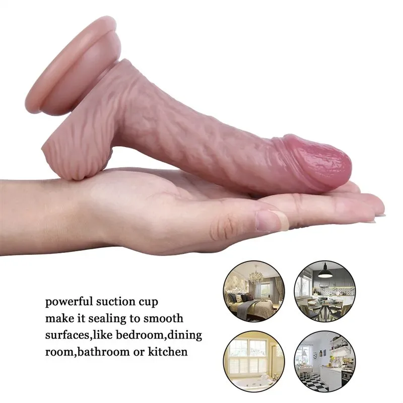 6 IN Mini Real Skin Feel Dildo for Starter 5 6 IN Mini Real Skin Feel Dildo for Starter 5