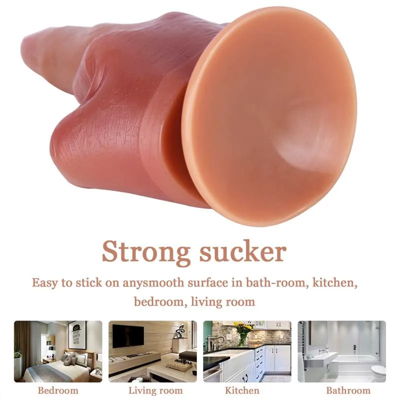 9 IN Realistic Silicone Finger Dildo Anal Plug 3 9 IN Realistic Silicone Finger Dildo Anal Plug 3