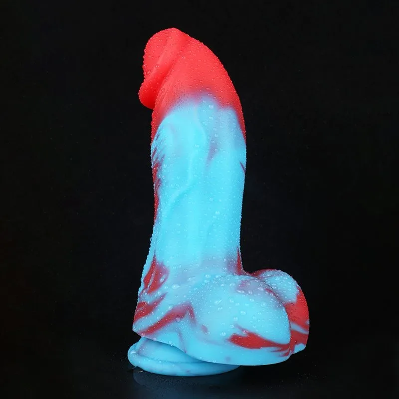 8.5 IN Rideable Colored Thick Girth Silicone Dildo 5 8.5 IN Rideable Colored Thick Girth Silicone Dildo 5