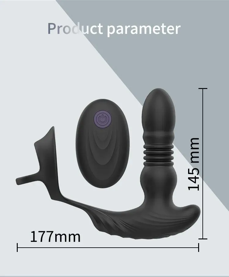 Vibrating and Thrusting Anal Vibrator Prostate Massager for Men 8 Vibrating and Thrusting Anal Vibrator Prostate Massager for Men 8