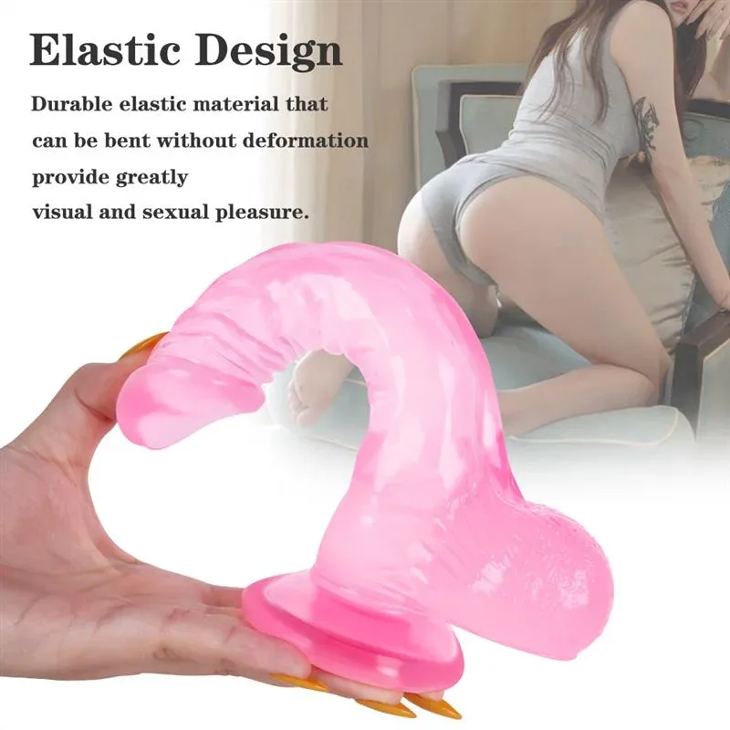7.5 IN Thin Pink PVC Dildo Strap On Harness Set 5 7.5 IN Thin Pink PVC Dildo Strap On Harness Set 5