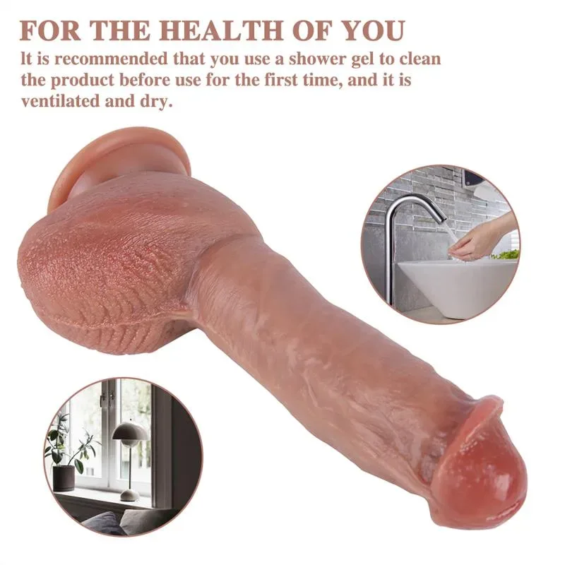 8 IN Big Balls Real Skin Feeling Silicone Dildo 5 8 IN Big Balls Real Skin Feeling Silicone Dildo 5