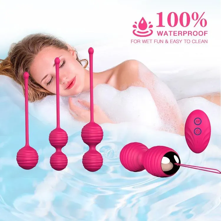 Vagina Exercise Kegel Balls Vibrating Egg 4pcs/Set 7 Vagina Exercise Kegel Balls Vibrating Egg 4pcs/Set 7