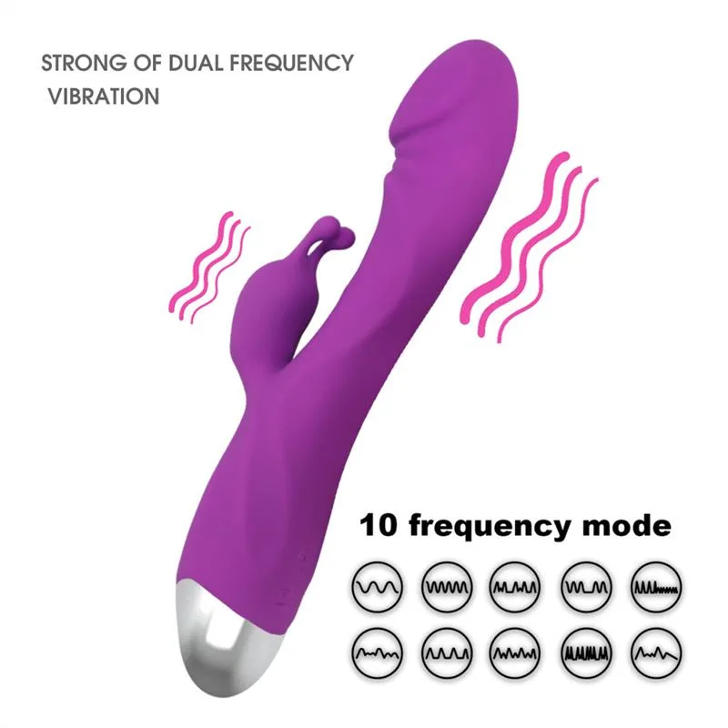 10 Speeds Thrusting G-spot Rabbit Vibrator 2 10 Speeds Thrusting G-spot Rabbit Vibrator 2