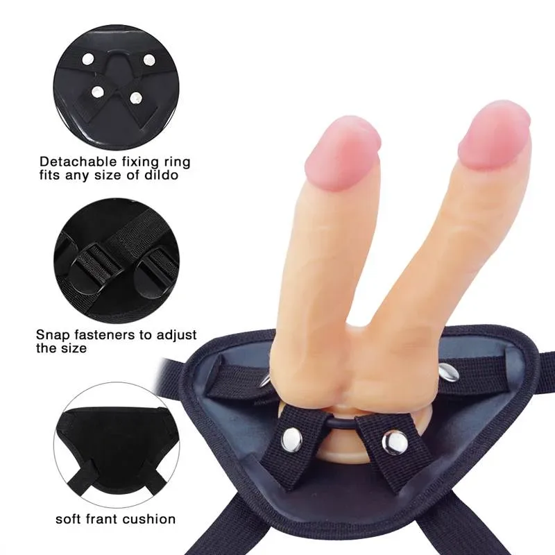 7 IN Suction Cup Double Headed Dildo Strap On Kits 5 7 IN Suction Cup Double Headed Dildo Strap On Kits 5