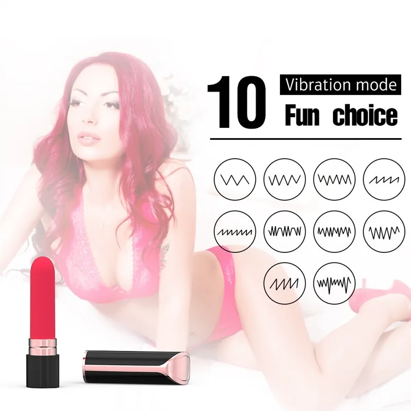 Discreet 10 Vibration Lipstick Vibrator for Women 1 Discreet 10 Vibration Lipstick Vibrator for Women 1
