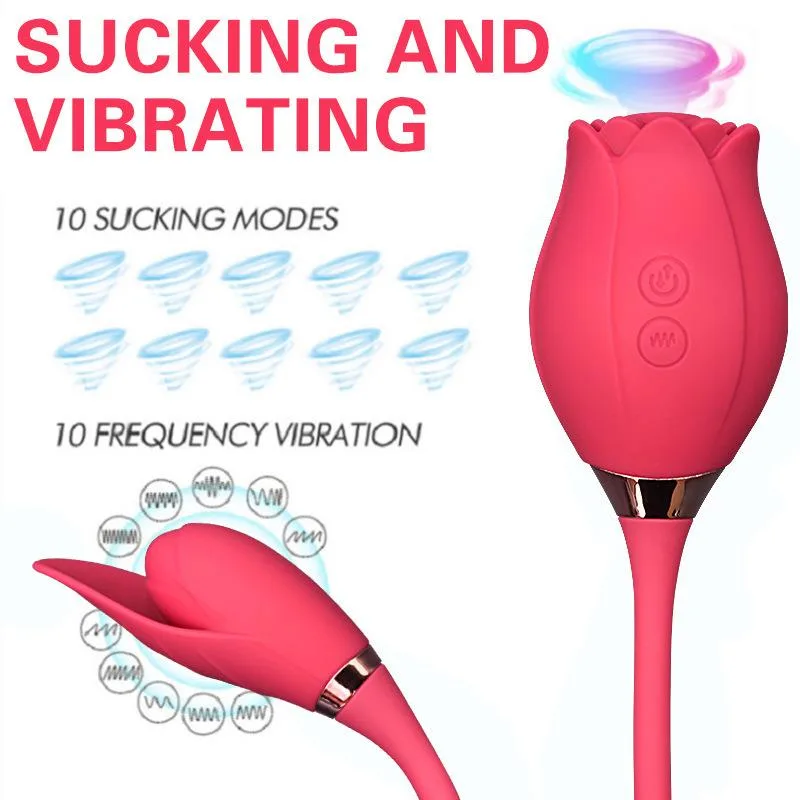 Rose Clit Sucking Toy with Vibrating Egg 1 Rose Clit Sucking Toy with Vibrating Egg 1