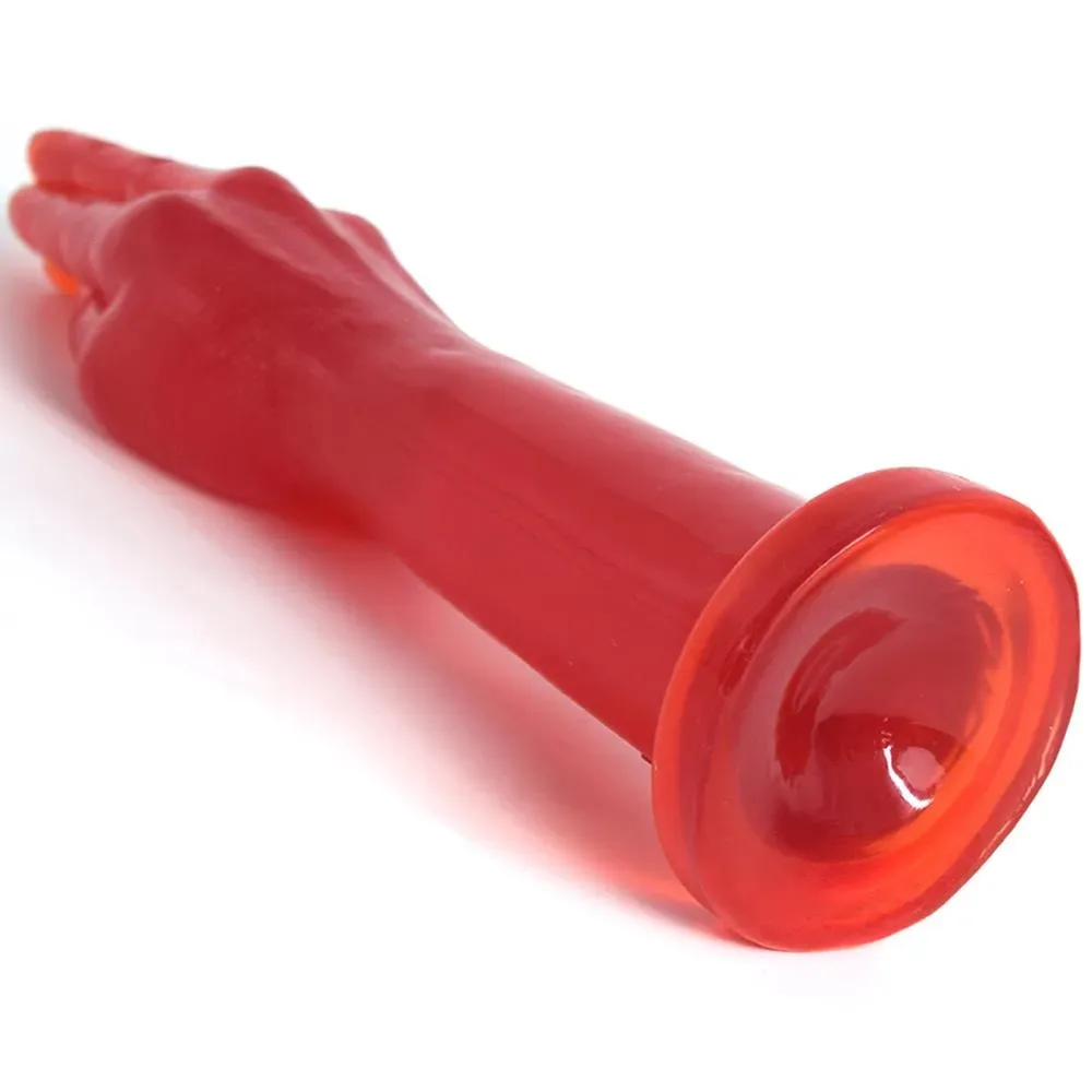 11.5 IN Red PVC Hand Dildo Anal Plug 5 11.5 IN Red PVC Hand Dildo Anal Plug 5