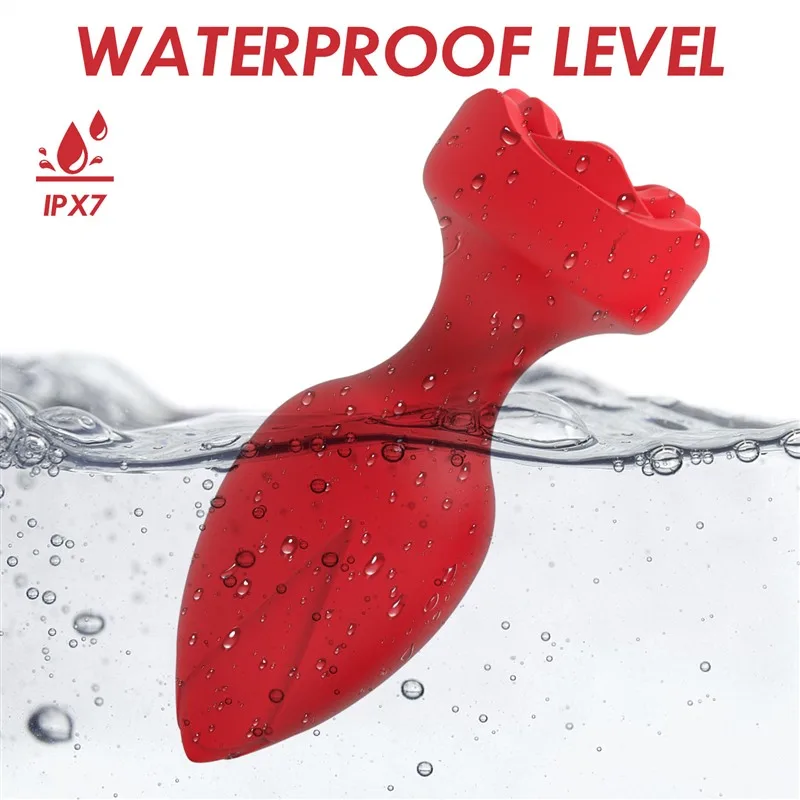 Remote Control Tapered Rose Anal Vibrator Butt Plug 5 Remote Control Tapered Rose Anal Vibrator Butt Plug 5