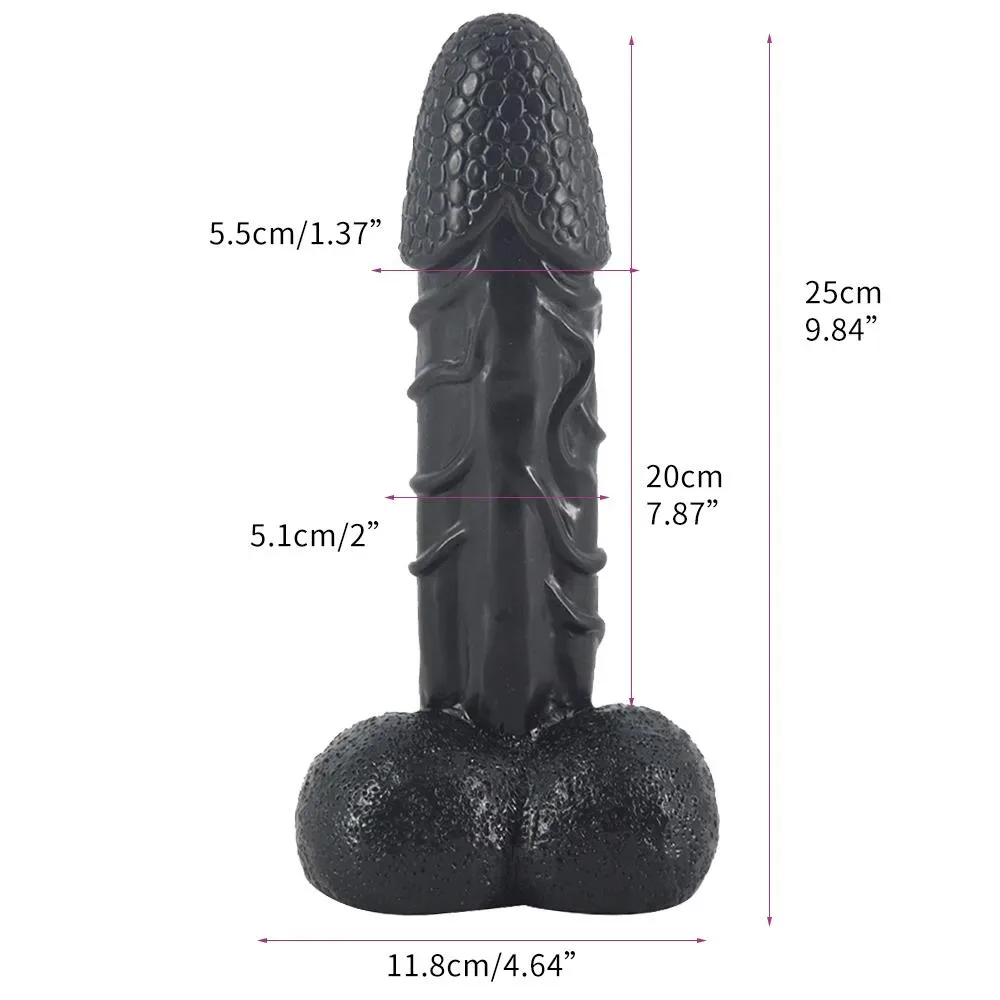 10 IN Exotic PVC Dildo Long Black Alien Cock 1 10 IN Exotic PVC Dildo Long Black Alien Cock 1