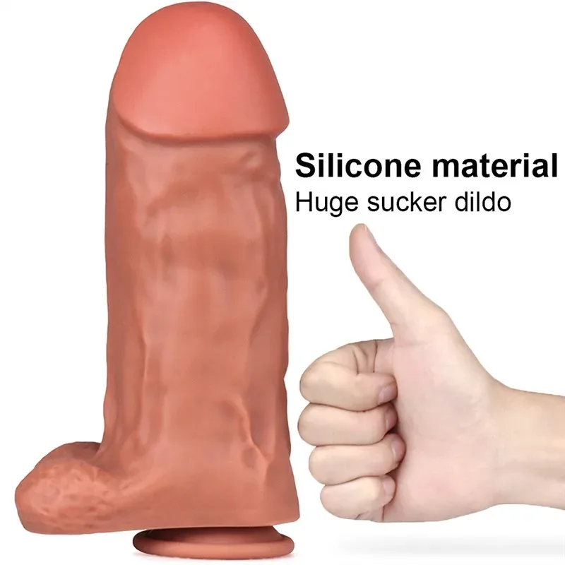 11 IN Very Thick Suction Cup Realistic Silicone Dildo 2 11 IN Very Thick Suction Cup Realistic Silicone Dildo 2