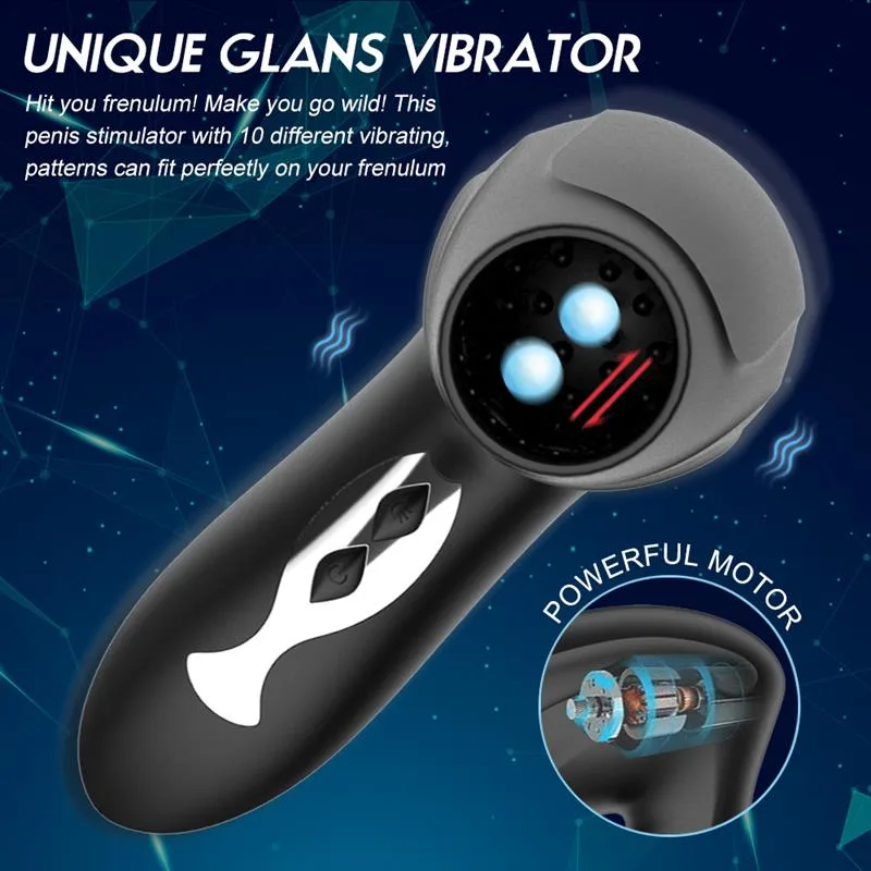 Electric Penis Trainer 10 Sucking Vibrating Glans Vibrator 3 Electric Penis Trainer 10 Sucking Vibrating Glans Vibrator 3