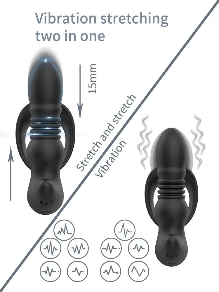 Vibrating and Thrusting Anal Vibrator Prostate Massager for Men 3 Vibrating and Thrusting Anal Vibrator Prostate Massager for Men 3