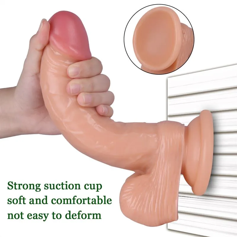 9.5 IN Big Realistic Penis Looking PVC Dildo 4 9.5 IN Big Realistic Penis Looking PVC Dildo 4