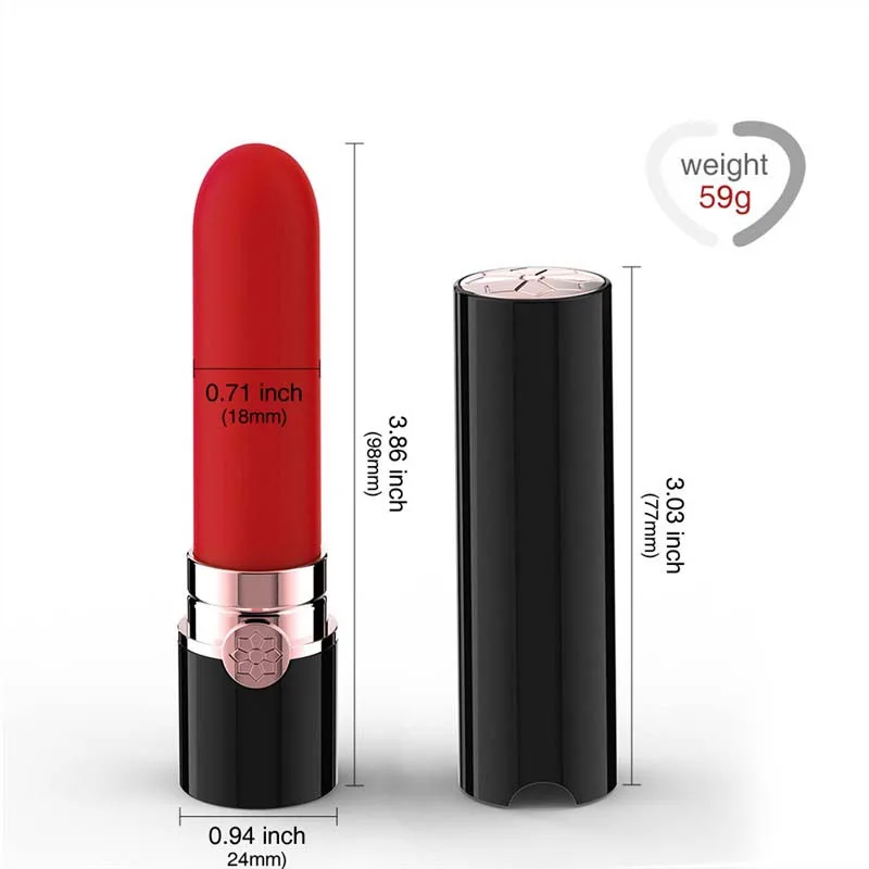 10 Vibration Discreet Lipstick Vibrator 2 10 Vibration Discreet Lipstick Vibrator 2