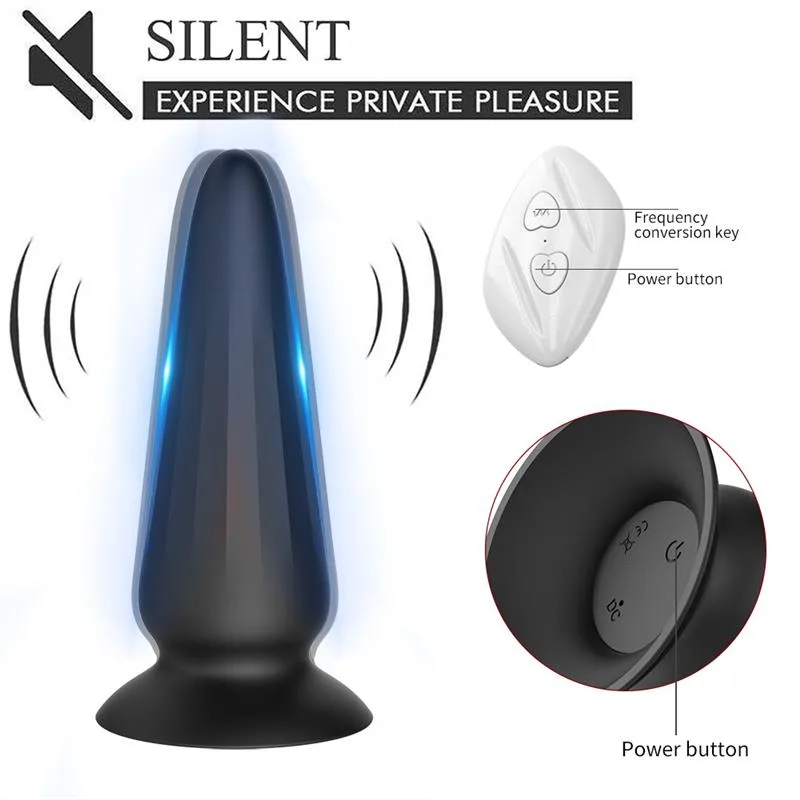 Remote Control Tapered Anal Vibrator Butt Plug 3 Remote Control Tapered Anal Vibrator Butt Plug 3