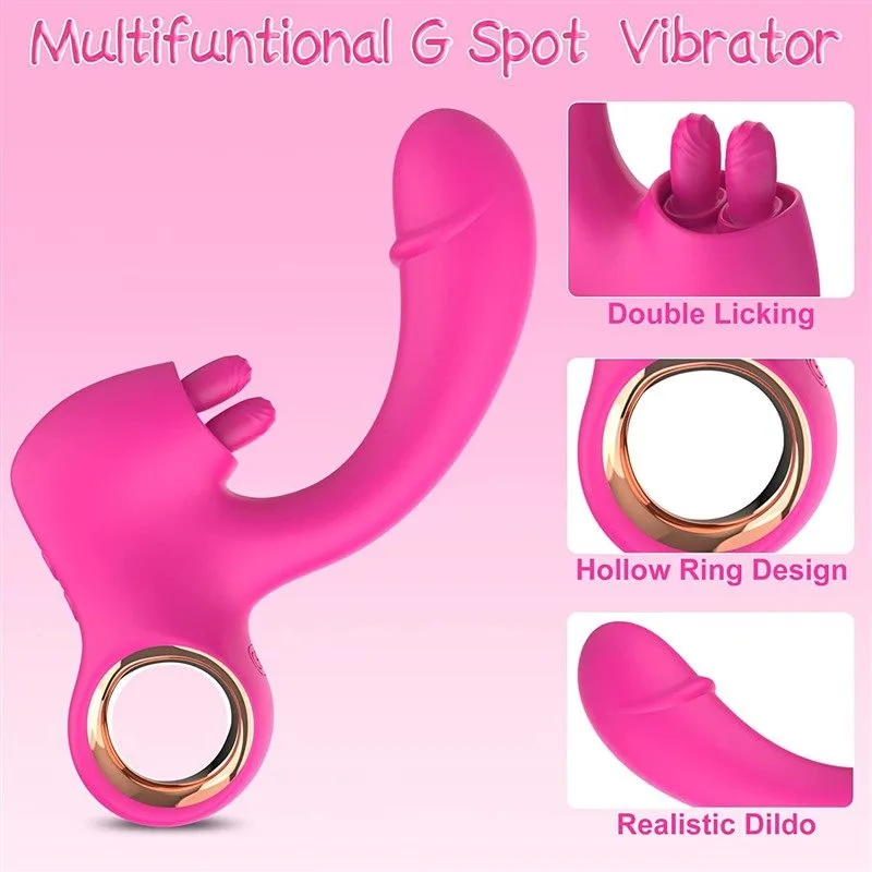 Dual Motors Swinging Tongue and Dildo Vibrator 2 Dual Motors Swinging Tongue and Dildo Vibrator 2