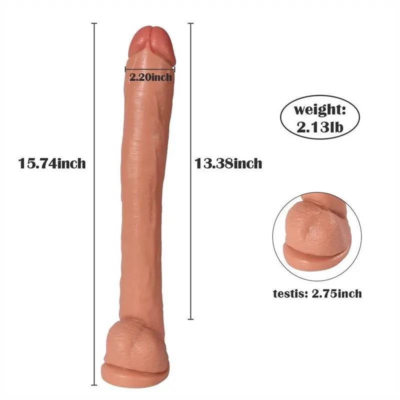 15.5 IN Big Long Flexible PVC Dildo 1 15.5 IN Big Long Flexible PVC Dildo 1